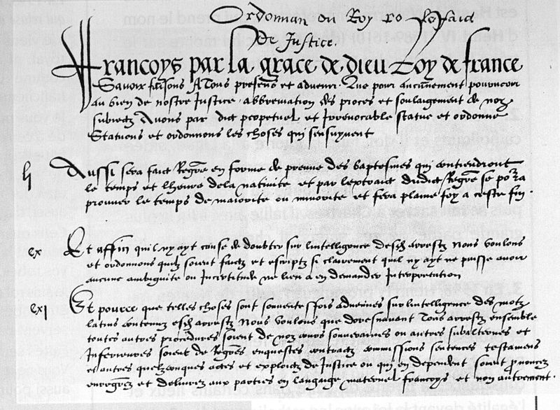 Ordonnance de Villers Cotteret