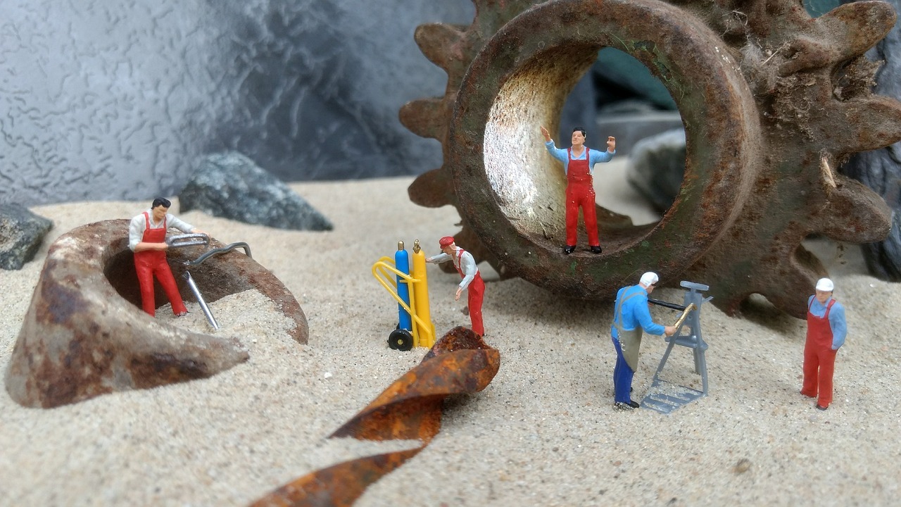 workshop, repair, miniature figures