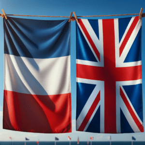 drapeaux français et anglais