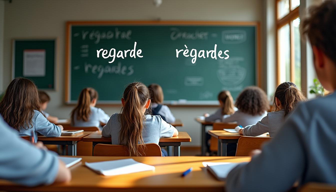 apprenez à différencier « regarde » et « regardes » en maîtrisant les terminaisons de l'impératif grâce au champ d'écriture, pour améliorer votre français de façon claire et efficace.