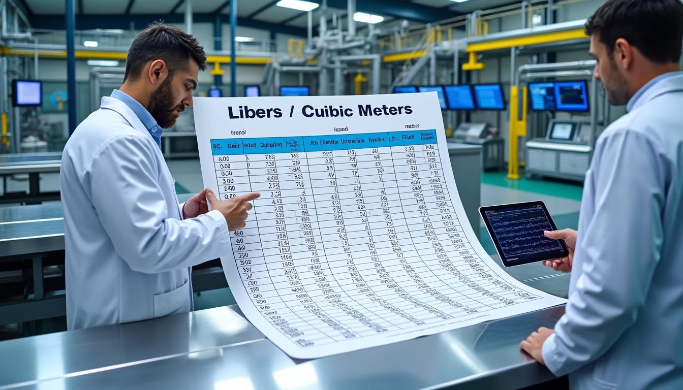 convertissez facilement des litres en mètres cubes grâce à notre tableau pratique et précis. simplifiez vos calculs de volumes dès maintenant !